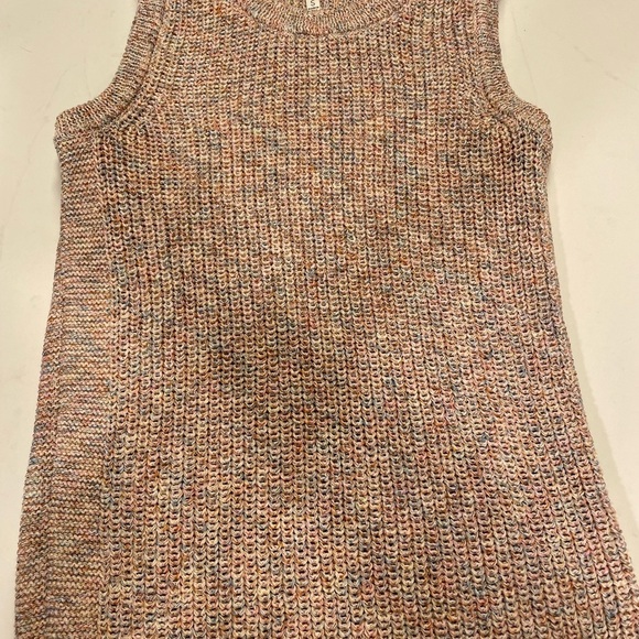 Ella Moss Sleeveless Knit Top Sweater Rosey Small Pink Long Vest Crewneck - Picture 7 of 12